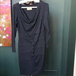 Beautiful Nicole Miller navy blue dress.